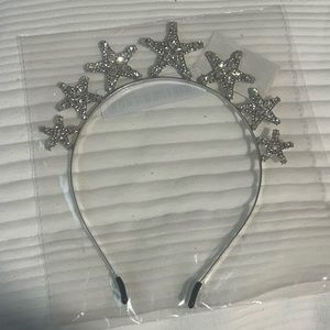 Silver sparkly star crown